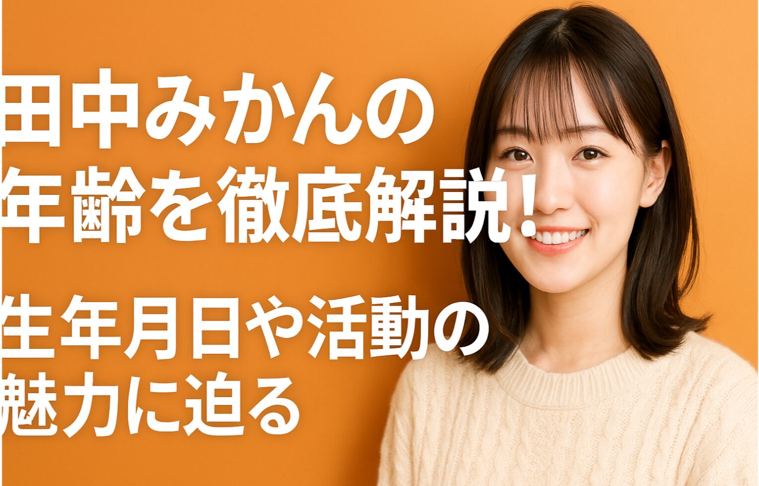 田中みかんの年齢を徹底解説！生年月日や活動の魅力に迫る